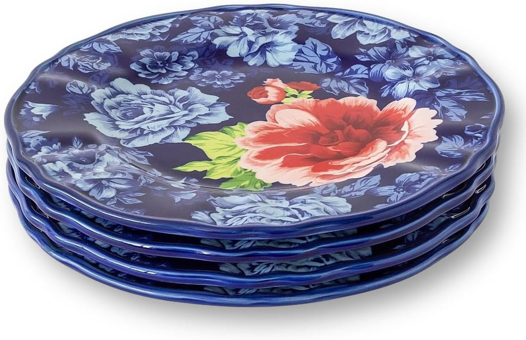 12-Piece Blue Floral Dinnerware Set Q191338