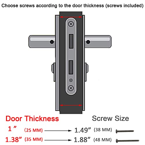 Brushed Polished Brass Lever Handle Set for Screen & Storm Doors A187