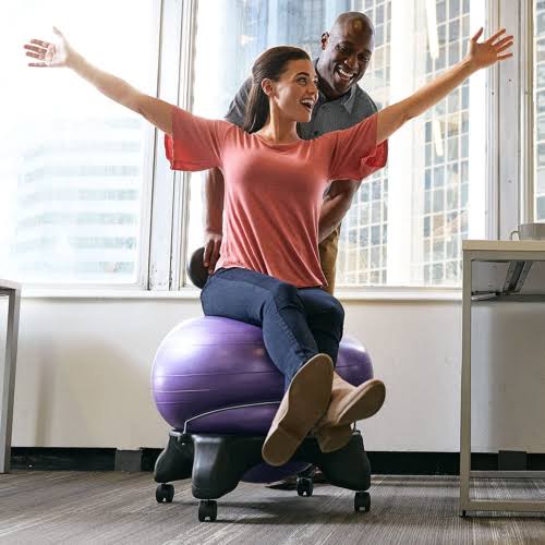 Blue Ergonomic Balance Ball Chair E20747