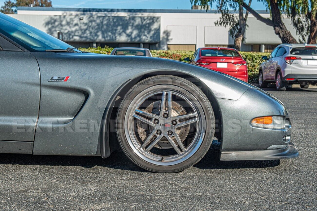 GM Factory XL Extended Style Front & Rear Side Splash Guards Mud Flap Pair ( ABS Plastic - Matte Black ) Z82902