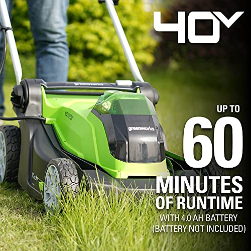 40V 17" Cordless Push Lawn Mower with 4.0Ah Battery and Charger B10733