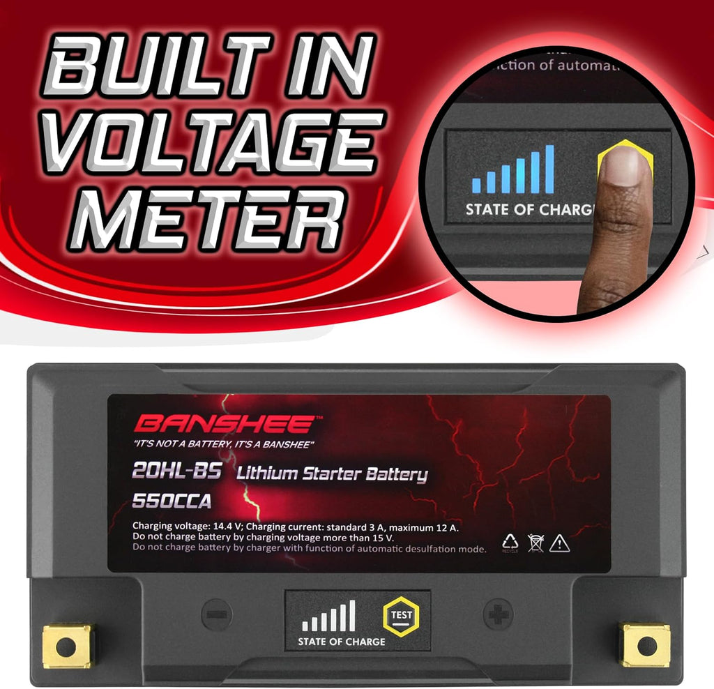 Lithium Motorcycle Powersport Battery YTX20L-BS 12.8V 18AH 550 CCA with BMS N6737