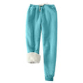 Fleece Loose Solid Color Thickened Plush Sports Trousers with Pockets N292949