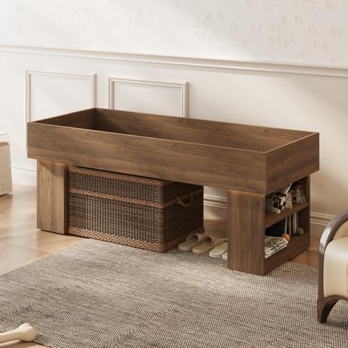 Walnut Wooden Pet Bed with 2 Cushions and Led Light C720088