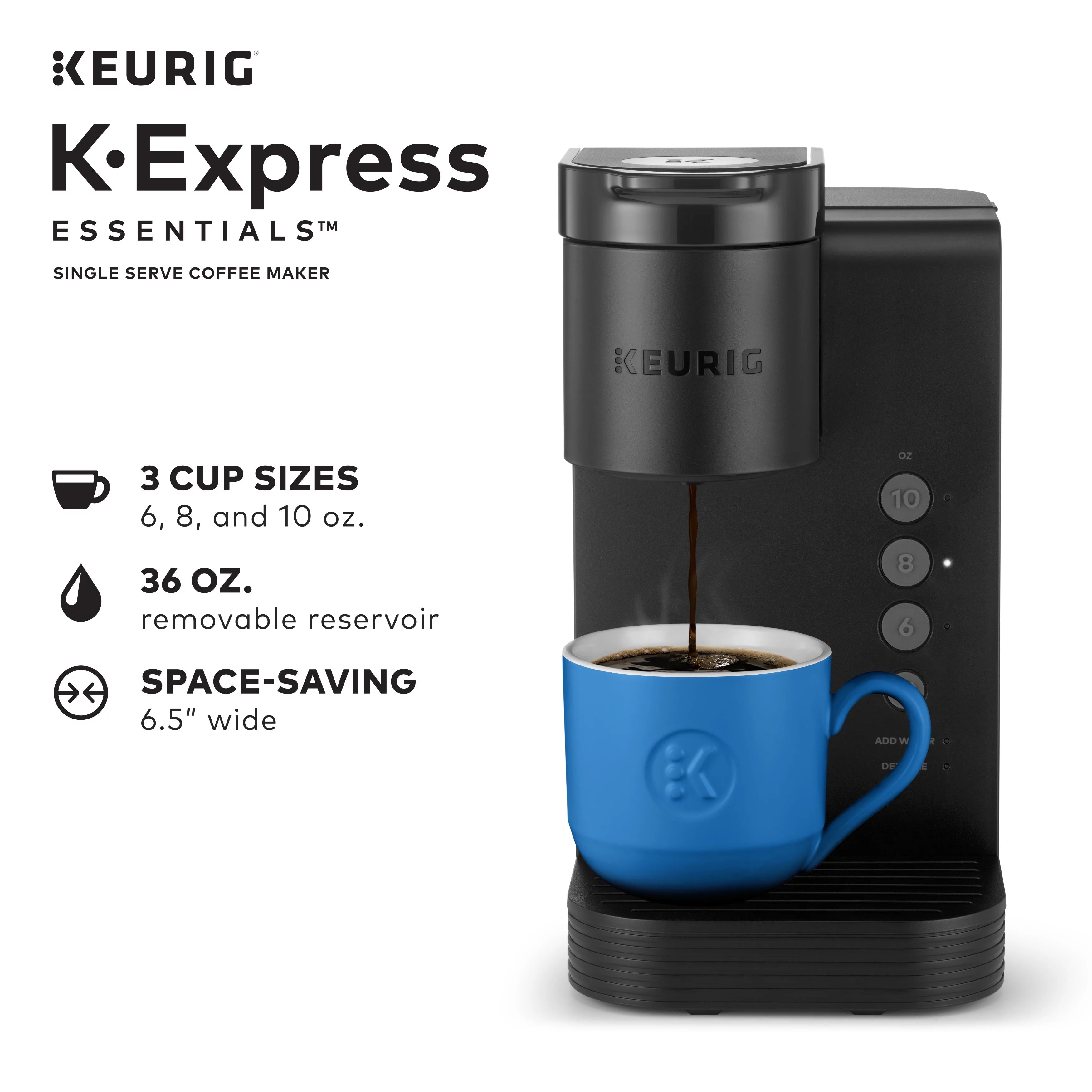 Black Single Serve K-Cup Pod Coffee Maker F535989