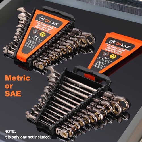 12pcs Flexible Ratchet Wrenches Set SAE 1/4” to 7/8” N401317