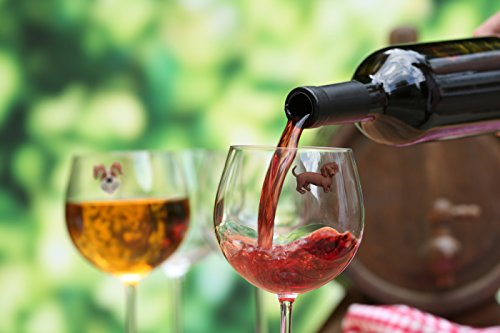 Set of 6 Dog Wine Charms for Stemless Glasses U3600