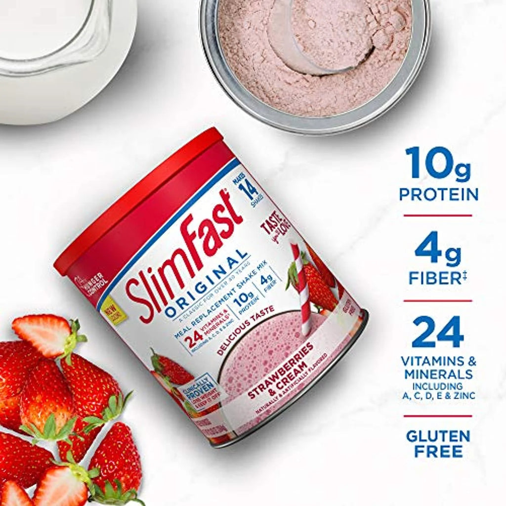Original Strawberries & Cream Meal Replacement Powder, 14 Servings M842