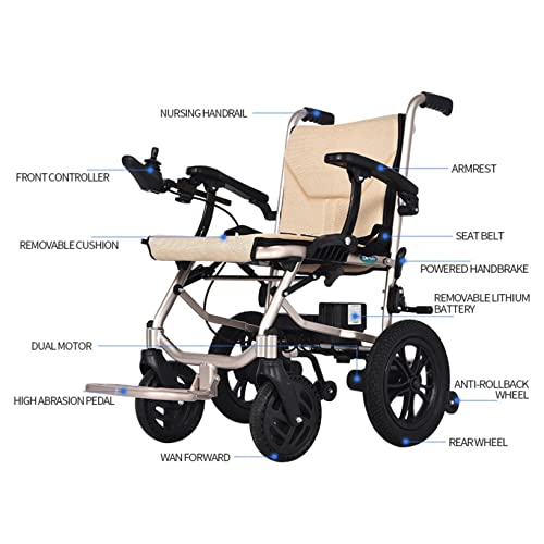 Lightweight Electric Power Wheelchair 380W Motor Portable Travel Wheel Chairs Y36970