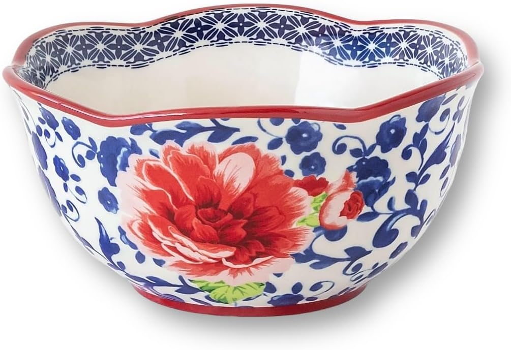 12-Piece Blue Floral Dinnerware Set Q191338