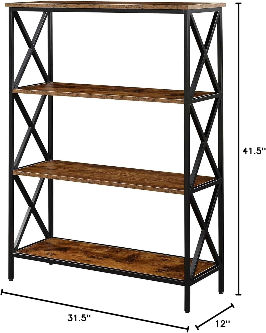 4 Tier Bookcase with Open Shelves A40303