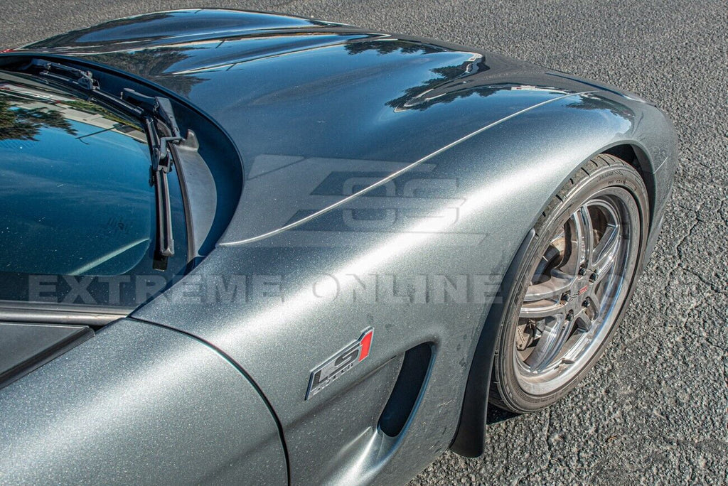 GM Factory XL Extended Style Front & Rear Side Splash Guards Mud Flap Pair ( ABS Plastic - Matte Black ) Z82902