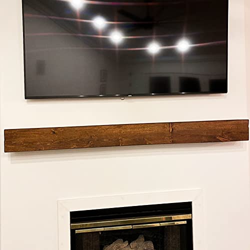 Rustic Real Wood Floating Mantle Shelf X25031