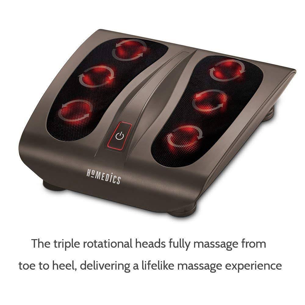 Triple Action Shiatsu Foot Massager with Heat D852
