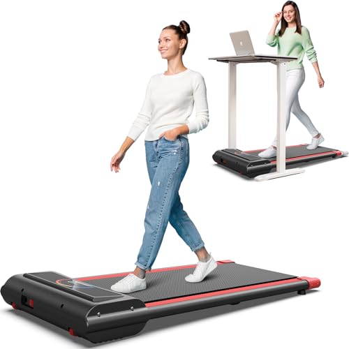 2 in 1 Walking Pad Treadmill with Remote Control 265LB Capacity R111
