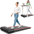 2 in 1 Walking Pad Treadmill with Remote Control 265LB Capacity R111