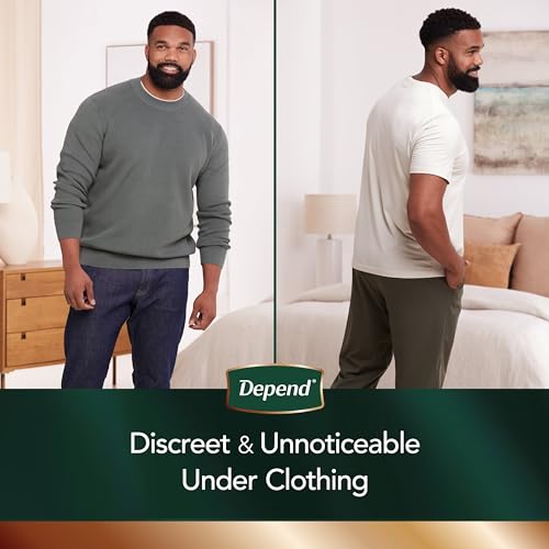 Disposable Incontinence Underwear for Men, Grey, Small/Medium, 20 Count U8926