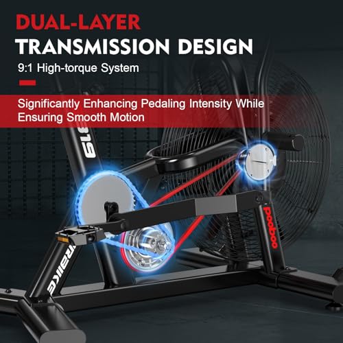 Exercise Bike with Air Resistance Bluetooth Fan Bike R3337