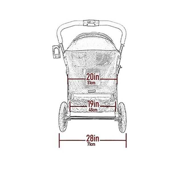 Double No-Zip Pet Stroller Q688