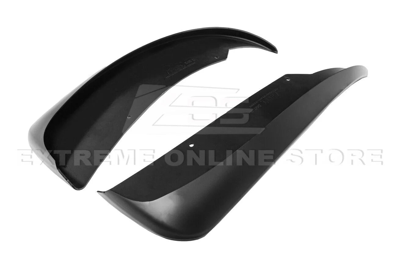 GM Factory XL Extended Style Front & Rear Side Splash Guards Mud Flap Pair ( ABS Plastic - Matte Black ) Z82902