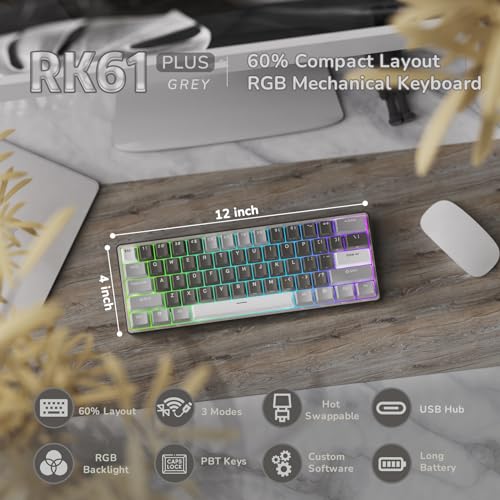 60% Wireless Mechanical Gaming Keyboard with Hot Swappable RGB Y45935