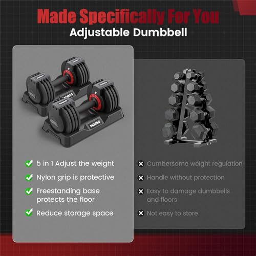 Adjustable Dumbbell 25LB Single Dumbbell Weight with Non-Slip Handle R843054