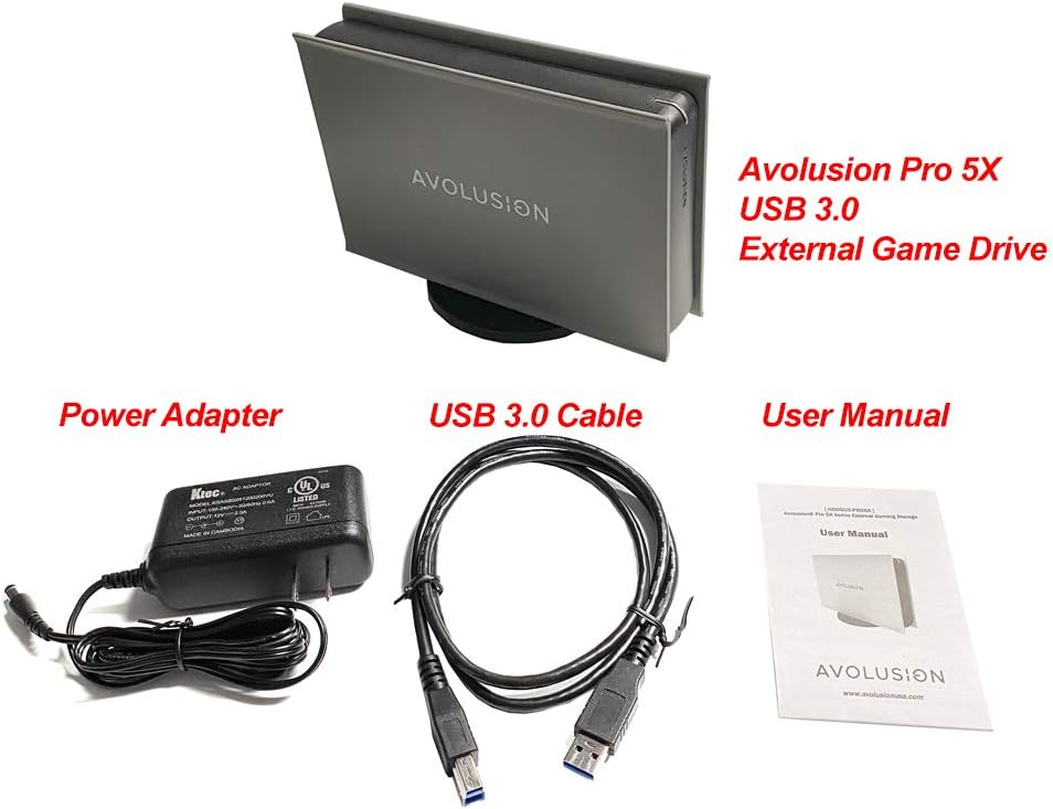 4TB USB 3.0 External Gaming Hard Drive (Grey) L8682