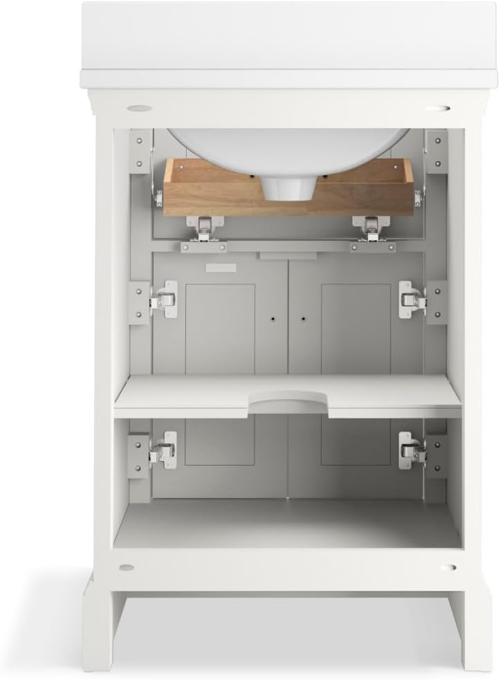24 in. Bathroom Vanity Cabinet with Sink and Quartz Top J7126