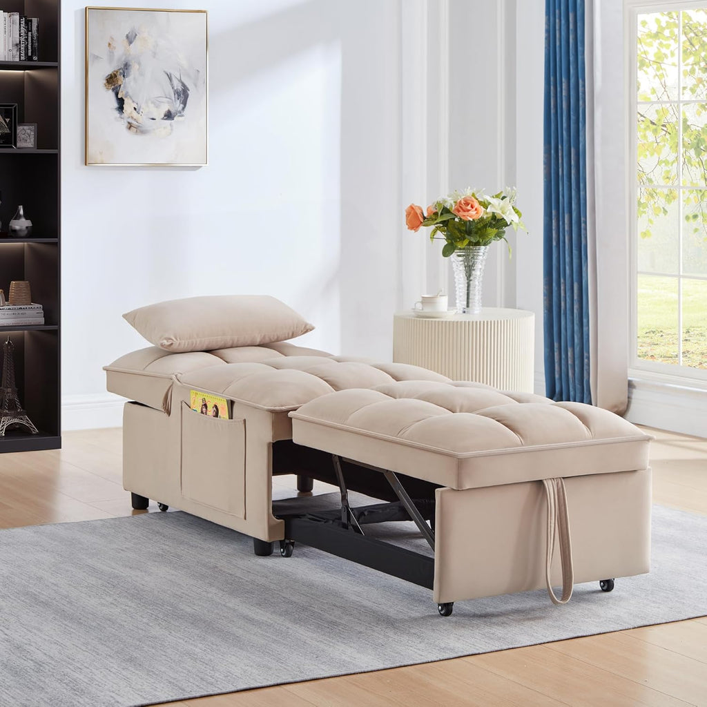 Gray Folding Single Sofa Bed F7728