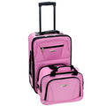 Pink Expandable 2-Piece Softside Upright Luggage Set E63528