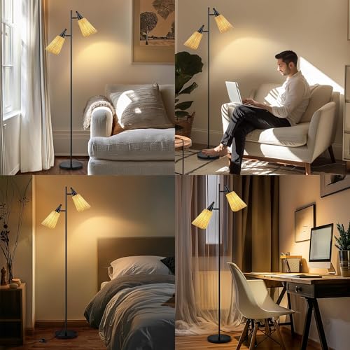 Gold Floor Lamp with Foot Switch Standing Lamp M73422