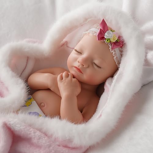 16 Inch Full Platinum Silicone Reborn Baby Doll M6048