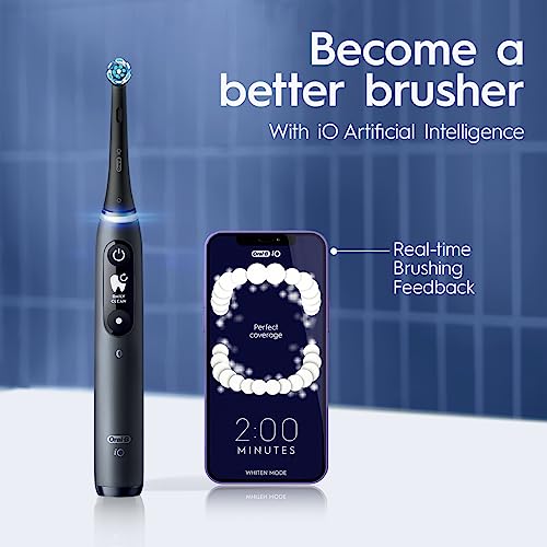 Black Rechargeable Electric Toothbrush with 5 Cleaning Settings, 2 Replacement Heads, Travel Case N89516