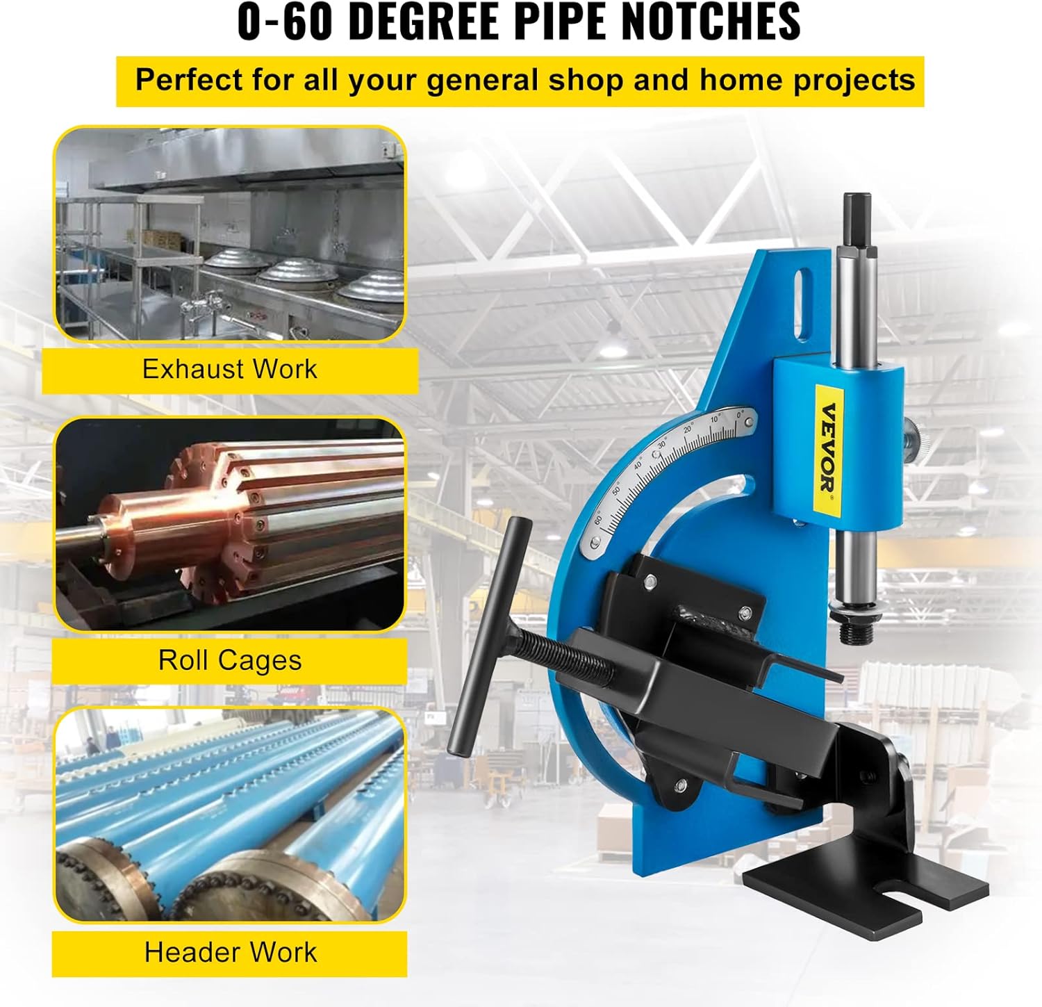 60 Degree Pipe Notcher for 2" Round Tubing T86956