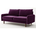 70" Upholstered Velvet Sofa in Purple W897