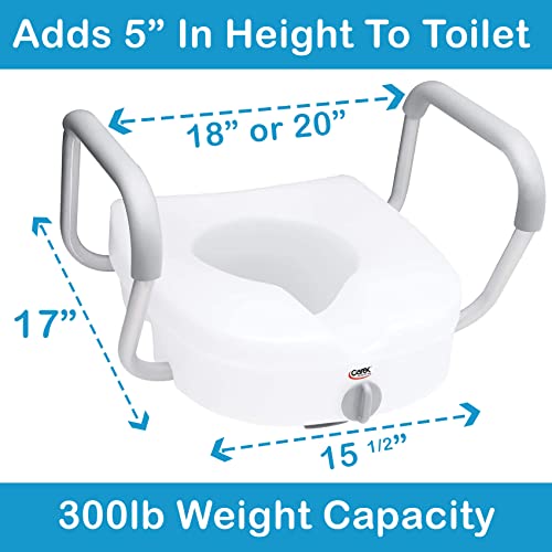 5" Raised Toilet Seat with Arms O417349
