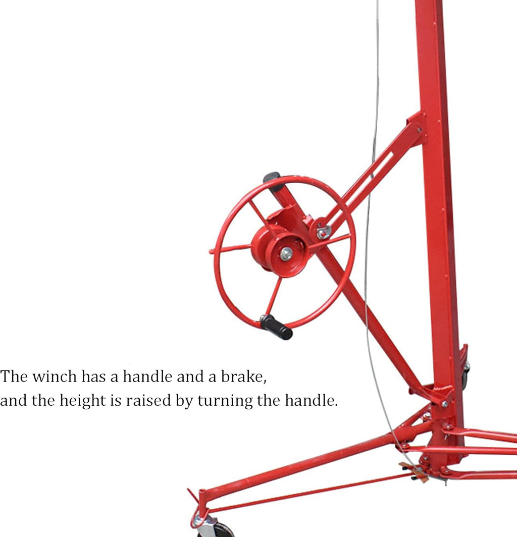 16FT Drywall Lift Rolling Panel Hoist Jack Lifter R879