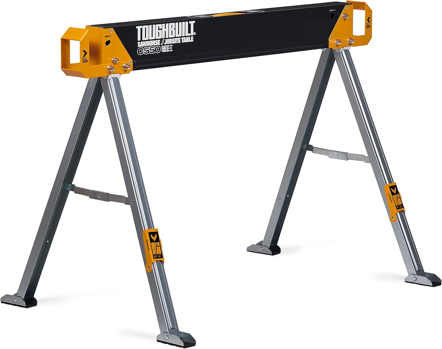 Folding Sawhorse/Jobsite Table, 100% High Grade Steel, 41.5-Inch W150