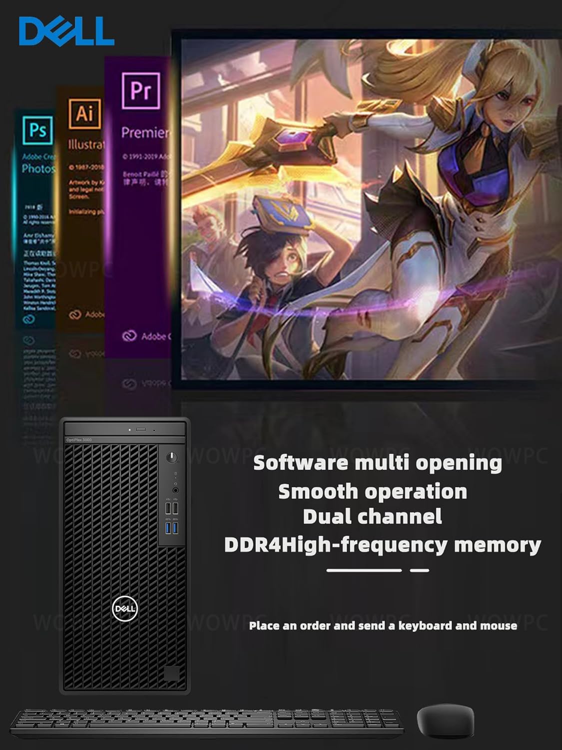 12th Gen Intel Core i5-12500 16GB RAM 256GB SSD 1TB HDD Windows 11 Pro Tower Desktop Computer A74702