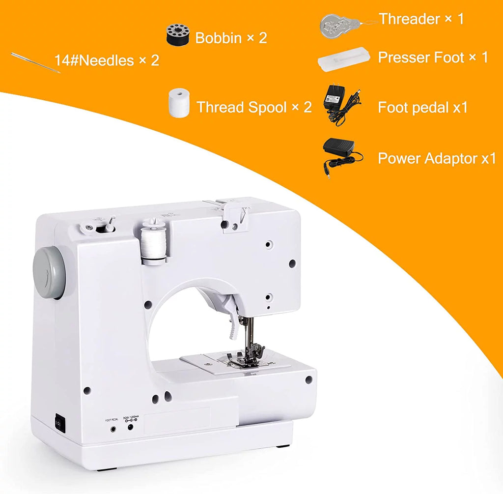 Portable Sewing Machine with 12 Built-In Stitches T25006