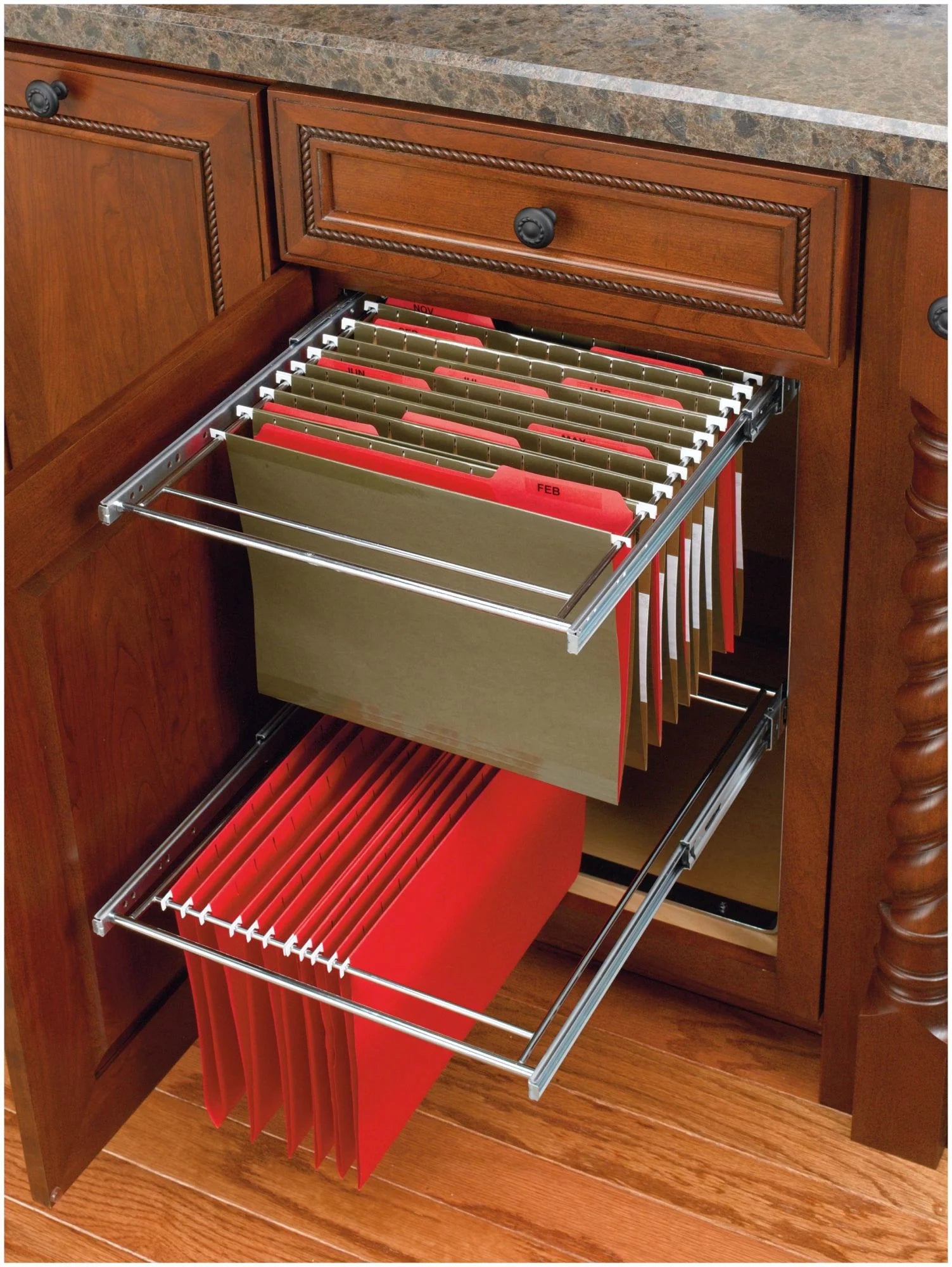 2 14.5" Tier Base Cabinet File Drawer Organizer System O643