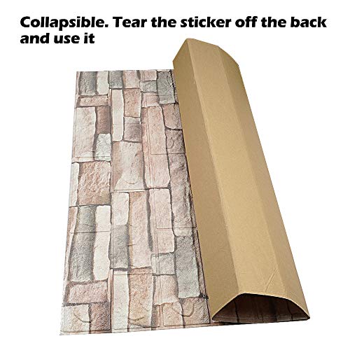 10 Pack Self-Adhesive Faux Stone Wall Panel W94347