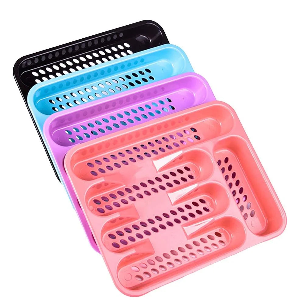 3 Count Kitchen Drawer Storage Tray with Lids Cutlery Organiser D959