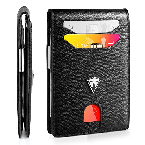 Slim RFID Blocking Front Pocket Bifold Wallets with Money Clip C703