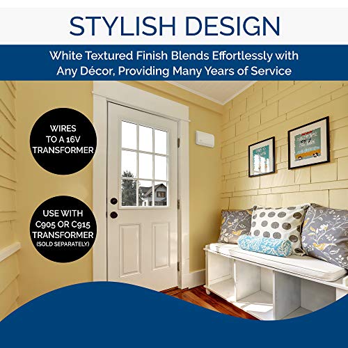 White Textured Door Chime F823