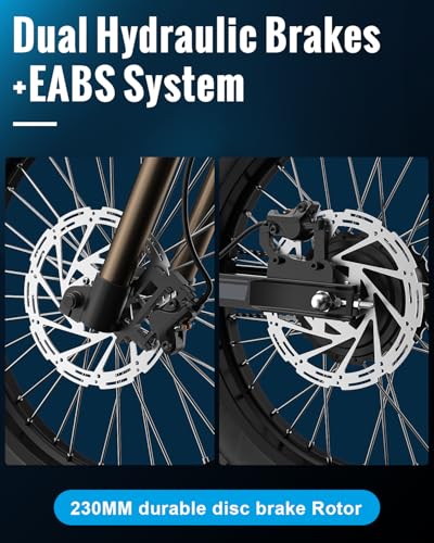 Electric Dirt Bike, 60V 3000W / 48V 2400W, Dual Battery, 25" Motorcycle Tire, Full Suspension M12488