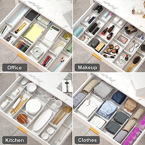 Gray Adjustable Drawer Dividers with Inserts Z6170