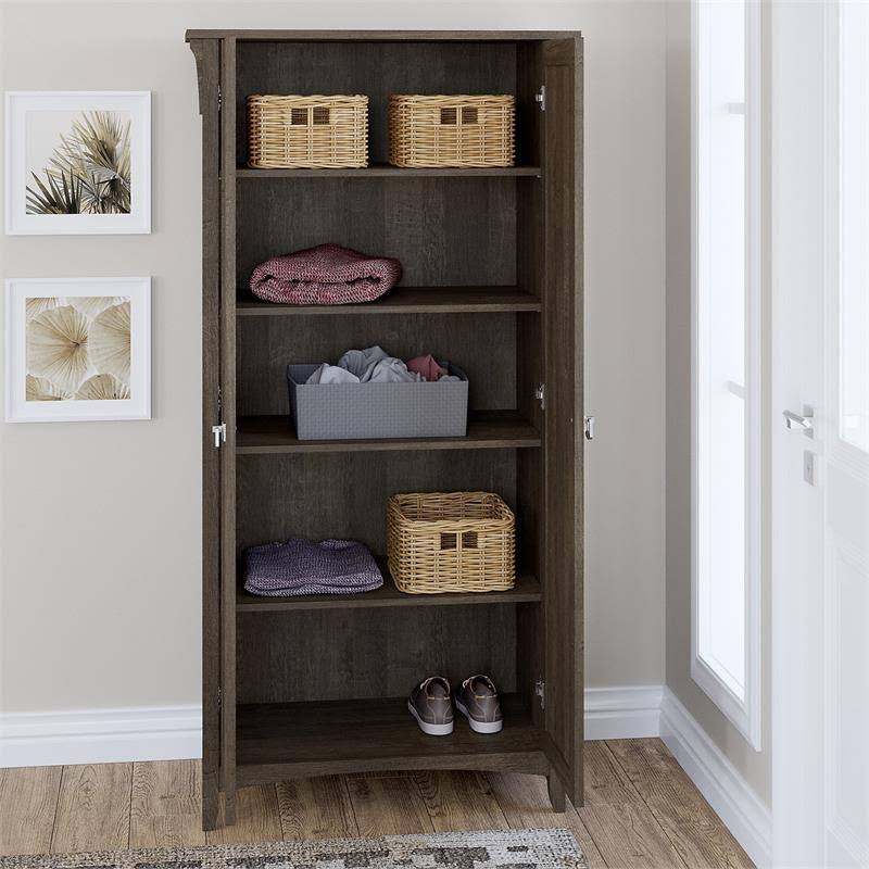 Ash Brown Tall Storage Cabinet with Doors P832438