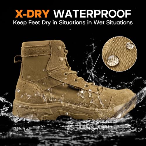 Men's Tactical Hiking Combat Work Boots 6 Inches X76792