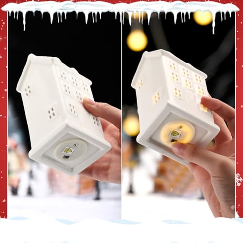 29 Pcs Ceramic Christmas Village Set with LED Houses K44952